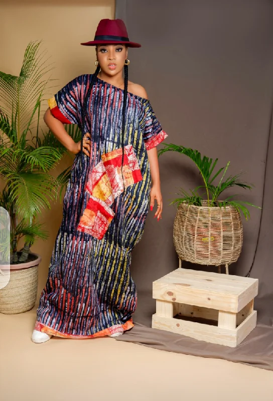 Wonu Adire kaftan Dress