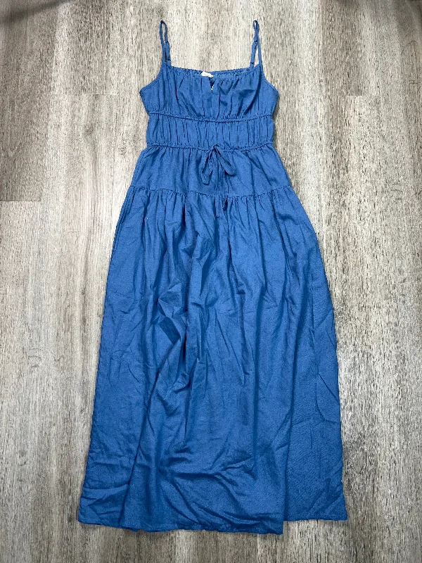 Dress Casual Maxi By  SIM & SAM In Blue, Size: S