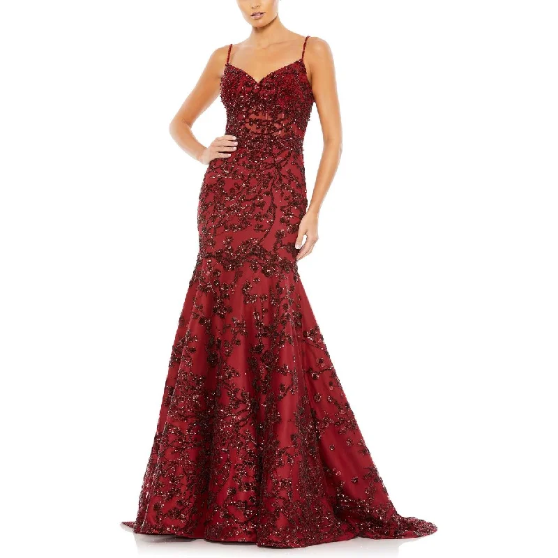 Womens Sequined Long Evening Dress