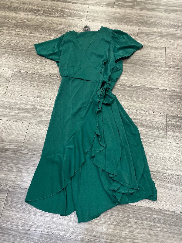 Dress Casual Midi By Shein In Green, Size: 2x