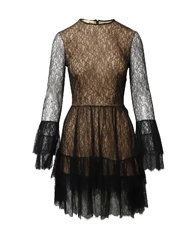 Michael Kors Lace Dress in Black Rayon