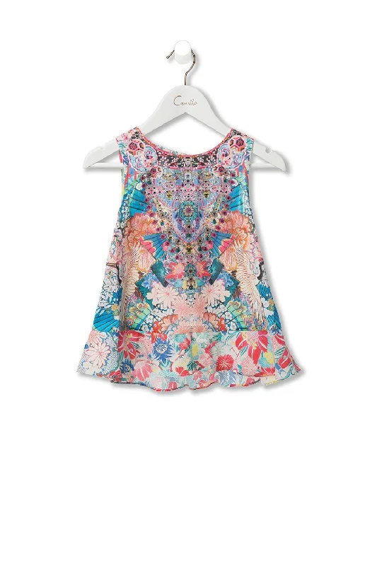 KIDS' TANK WITH FRILL HEM MISO IN LOVE