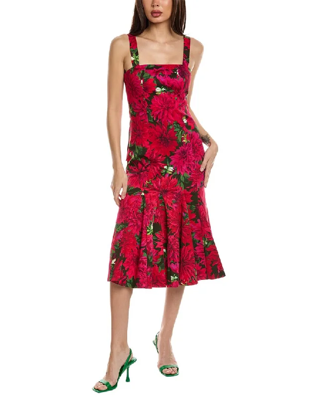 Oscar de la Renta Dahlia Twill Tank Dress