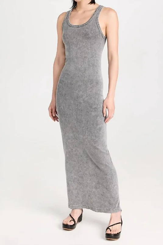 Long Tank Dress In Lsd Grey