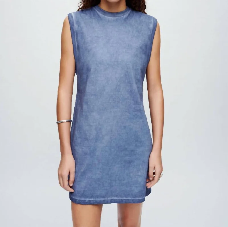 Muscle Tank Dress In Blue Haze