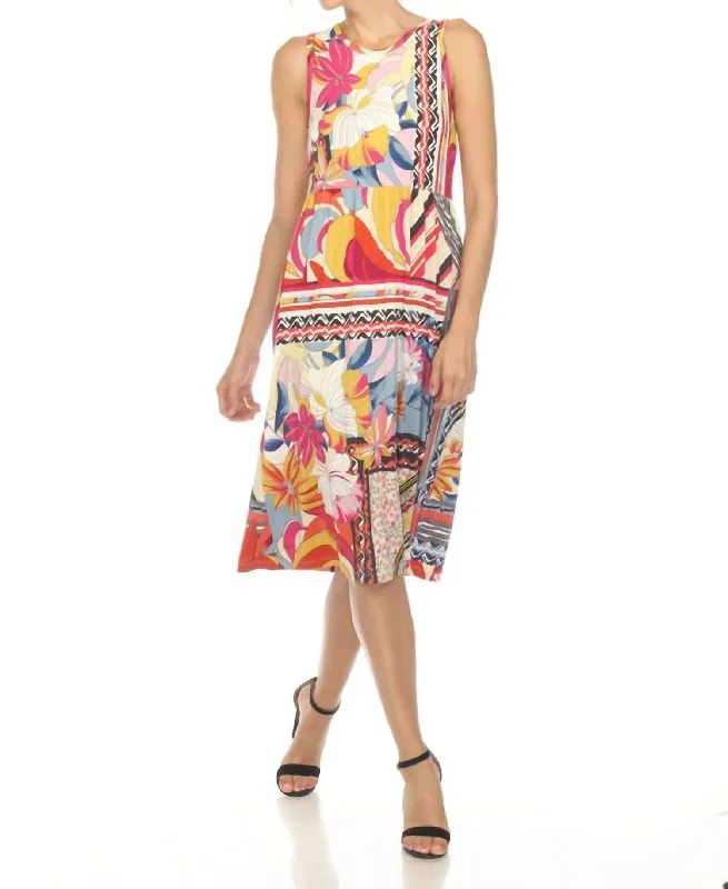 Rachel May Easy Fit Tank Dress In Multi