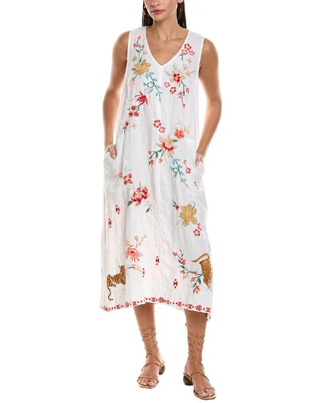 Johnny Was Linen Tank Dress